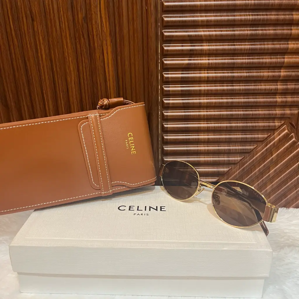 CELINE Lentes Triomphe c/Estuche Dorados 