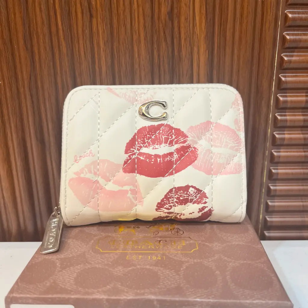 COACH Cartera Chica Besos Blanca