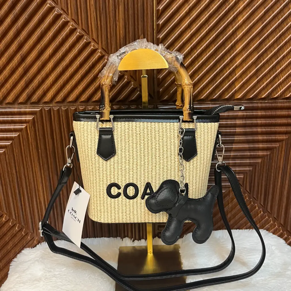 COACH Bolsa Tote Mini Beige c/Negro
