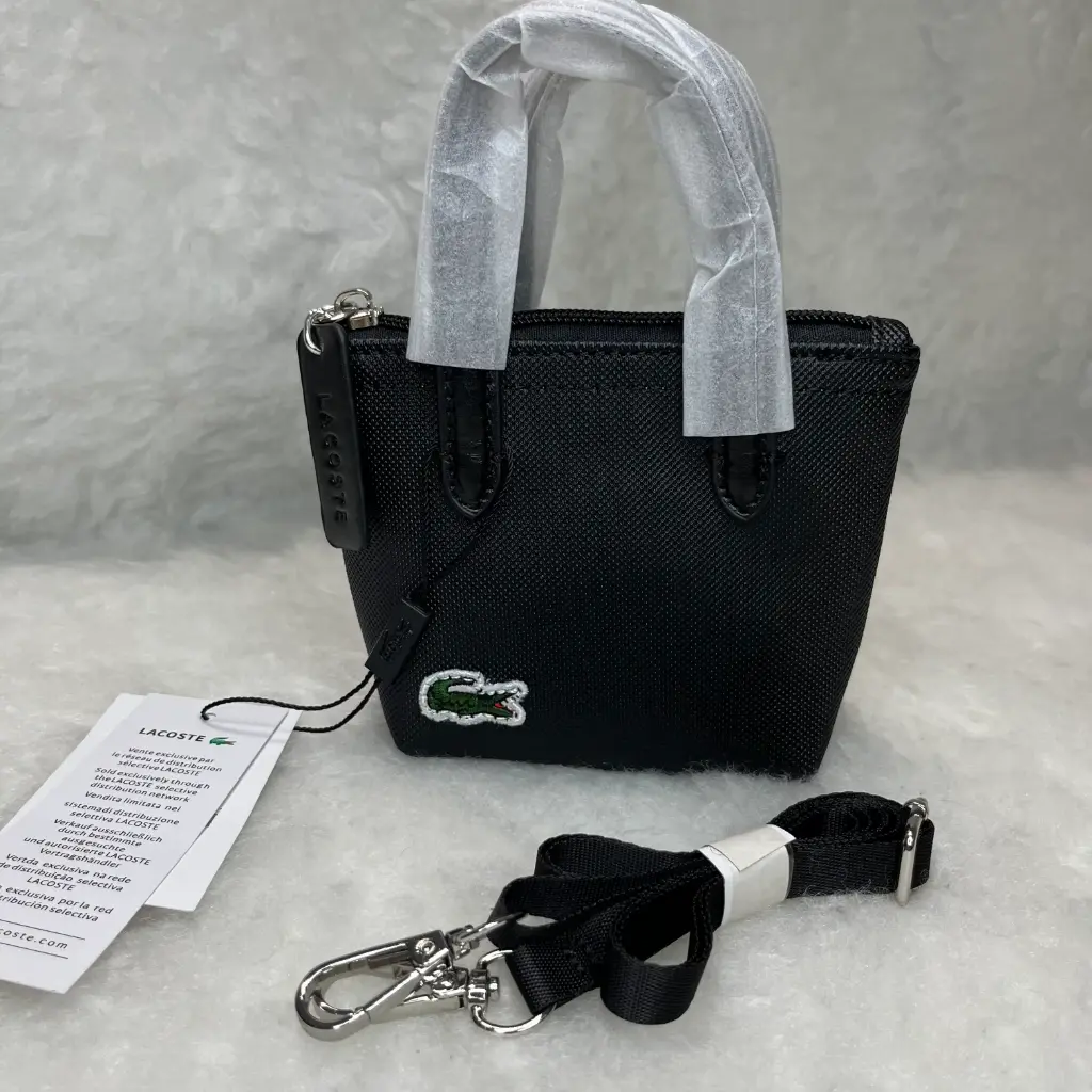 LACOSTE Bolsa Mini Tote Negra