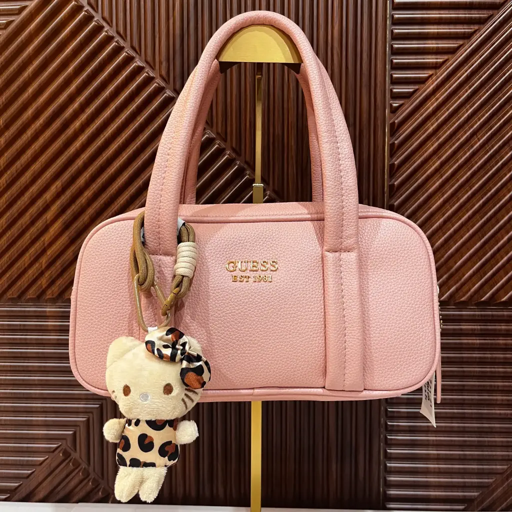 GUESS Bolsa Satchel Hello Kitty Rosa