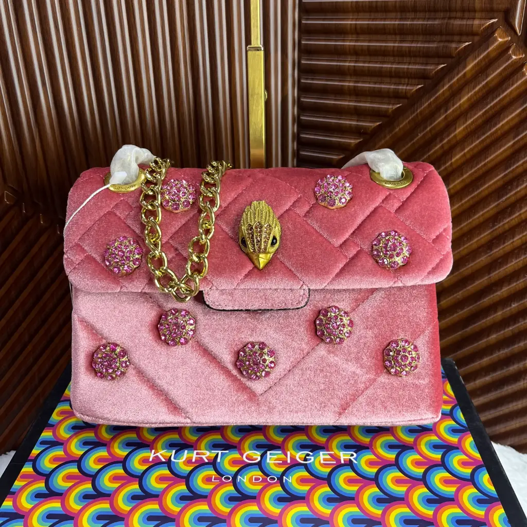 KURT GEIGER Bolsa Kensington Velvet Rosa