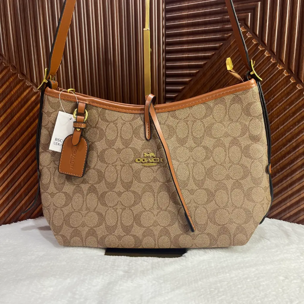 COACH Bolsa Laurel Holograma Café 