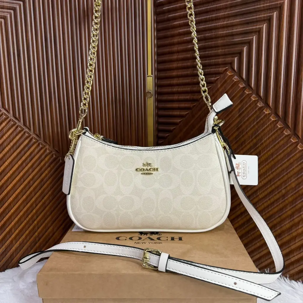 COACH Bolsa Teri Holograma Blanca