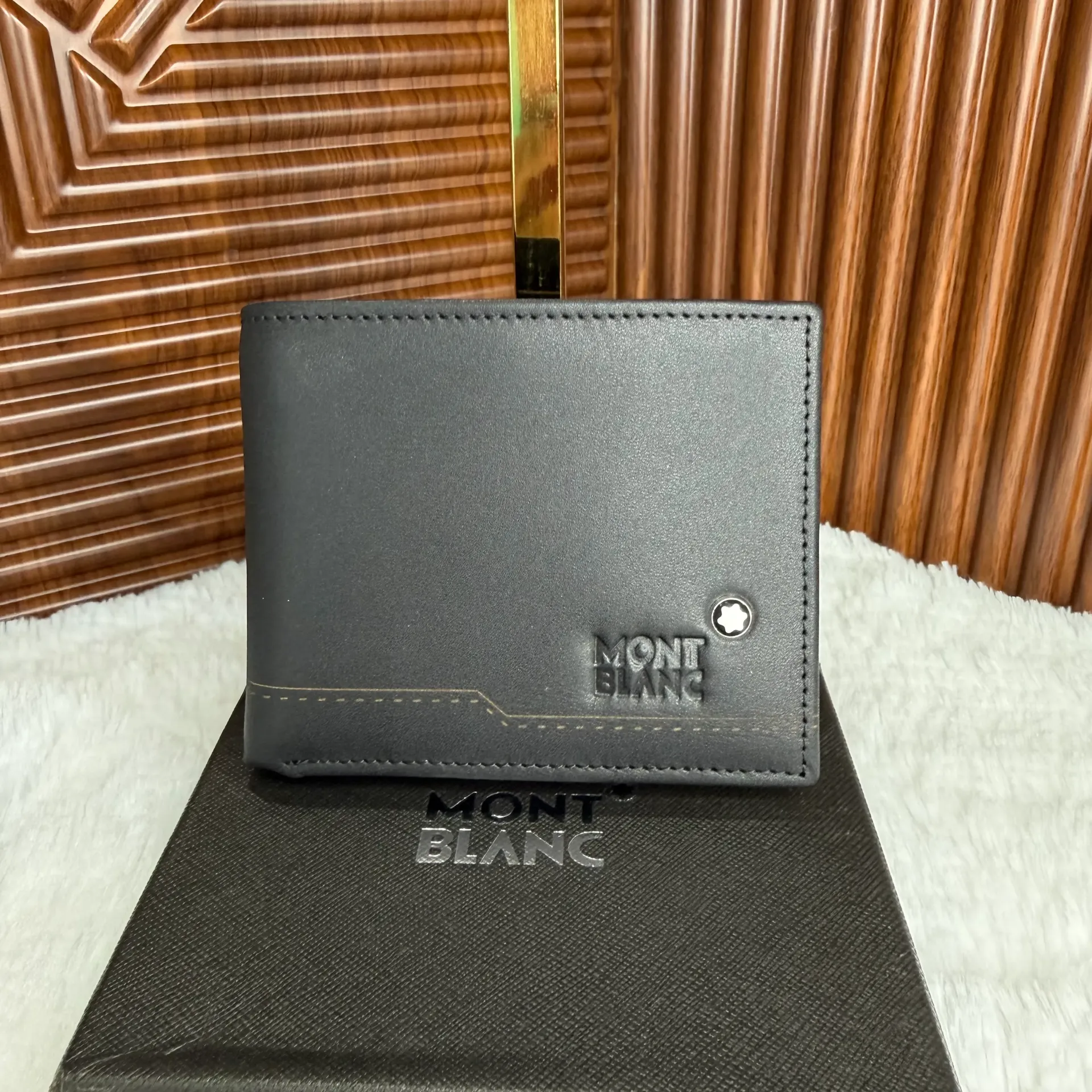 MONT BLANC Cartera Para Caballero Negra