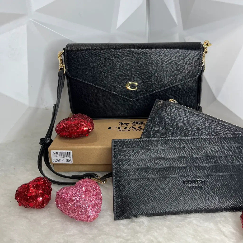 COACH Bolsa Envelope Cross Body Negra
