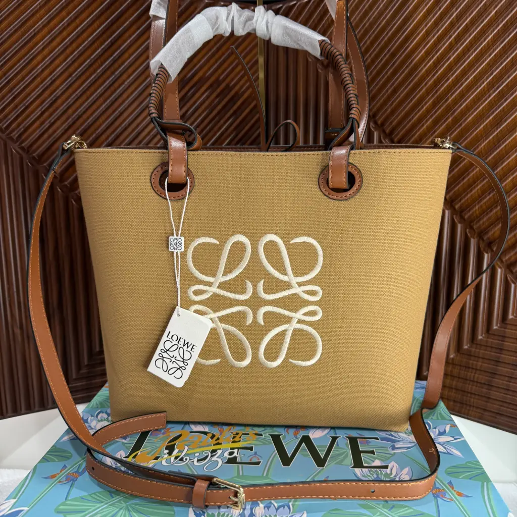 LOEWE Bolsa Tote Anagram Caqui 