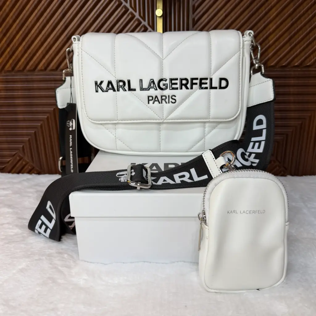 KARL LAGERFELD Bolsa Crossbody Blanca