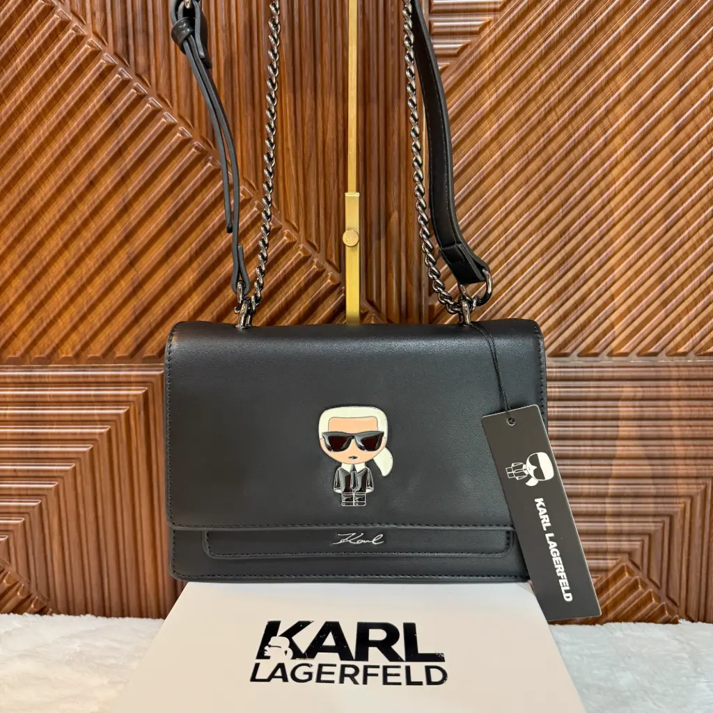 KARL LAGERFELD Bolsa Crossbody Signature Negra