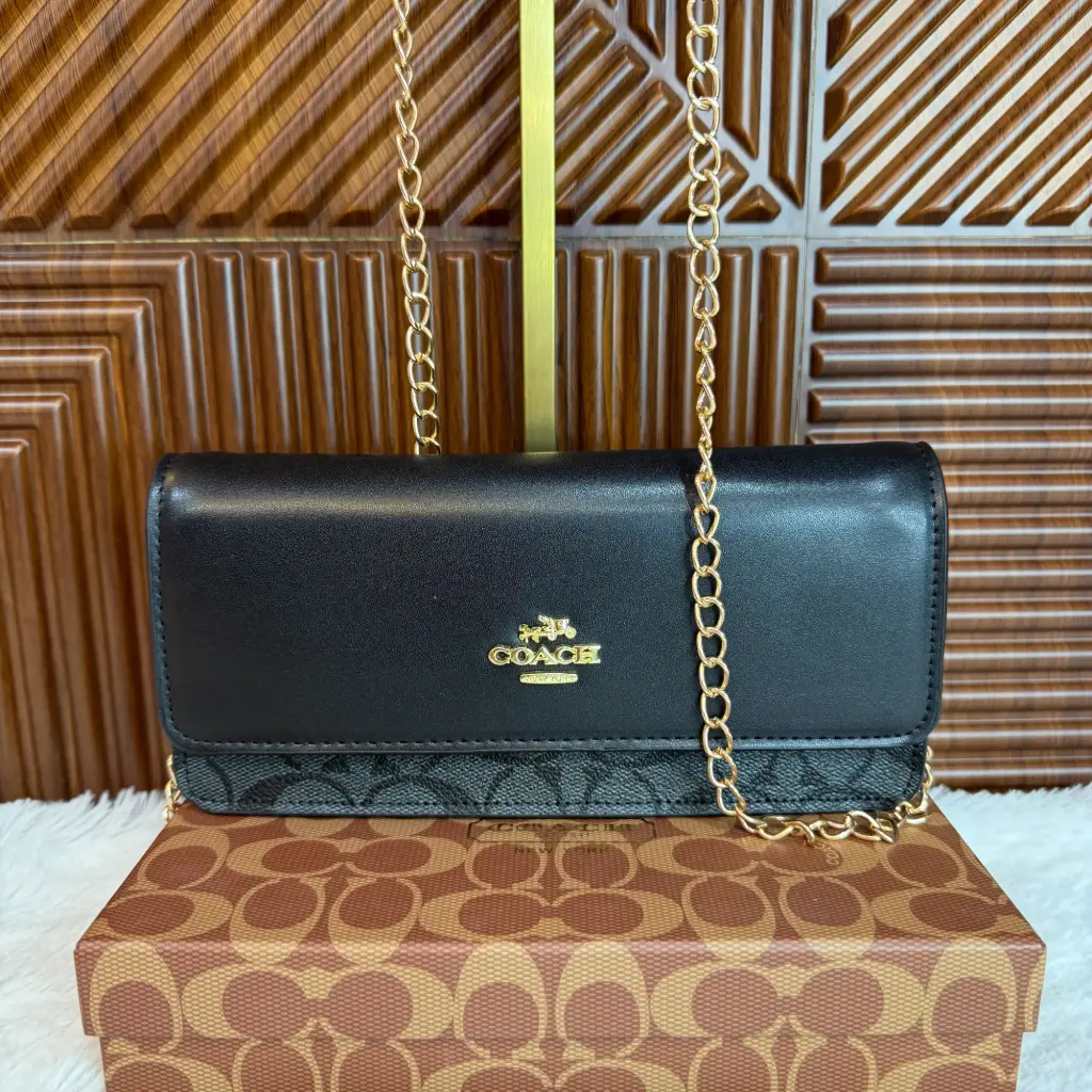 COACH Cartera Crossbody Negra Holograma