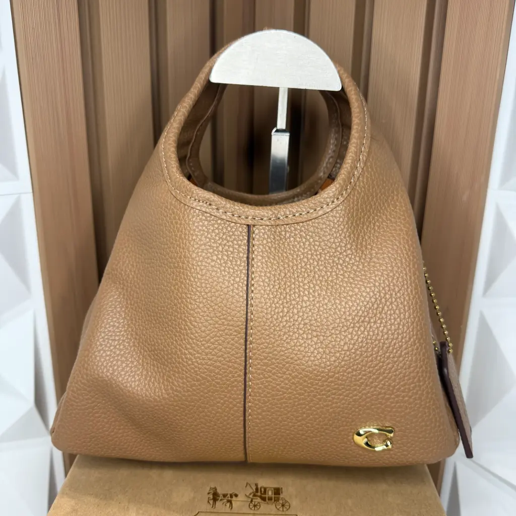 COACH Bolsa Chica Shoulder Lana Café Claro