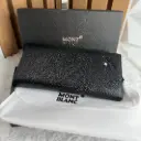 MONT BLANC Tarjetero Cartera Grande Negro