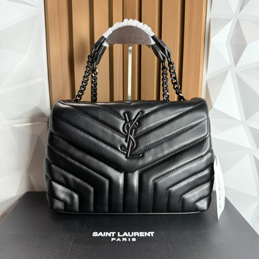 YSL Bolsa LouLou Mediana Acolchonada Negra