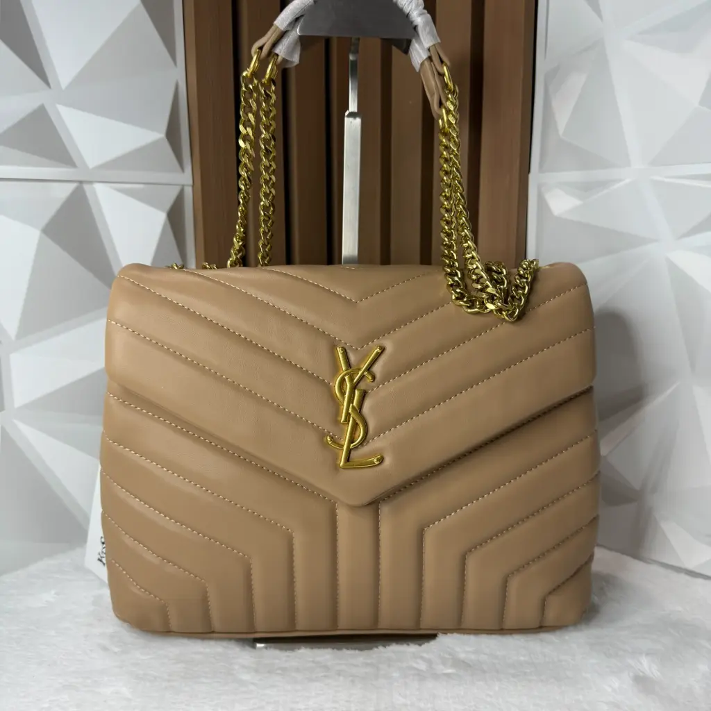 YSL Bolsa LouLou Grande Acolchonada Negra