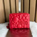 TOUS Cartera Chica Acolchonada c/Colgante de Osito Roja