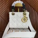 CHRISTIAN DIOR Bolsa Mini Lady Blanca
