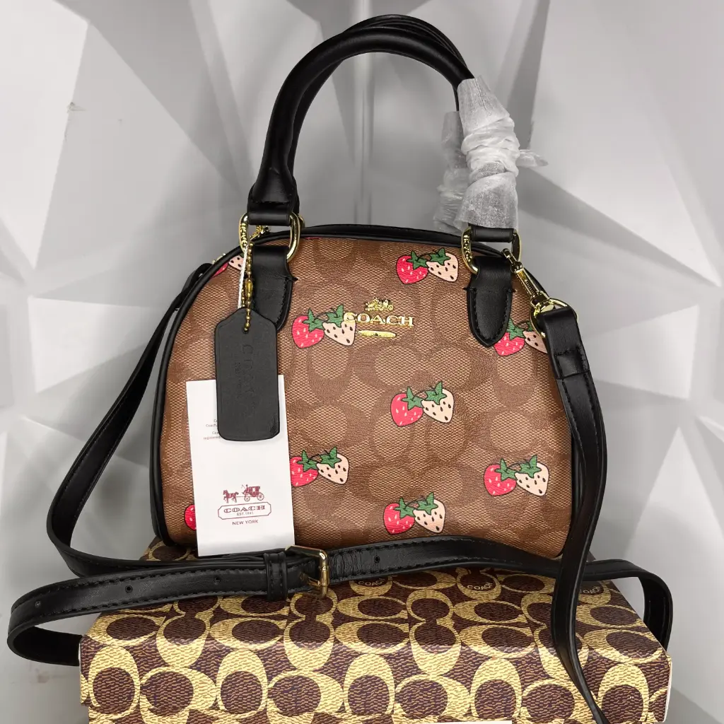 COACH Bolsa Satchel Crossbody Fresas