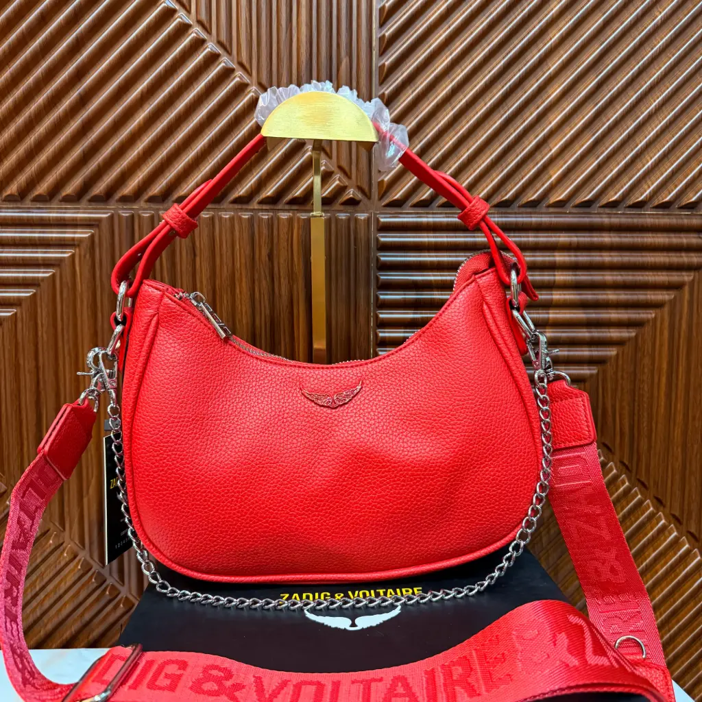 ZADIG & VOLTAIRE Bolsa Moon Rock Roja