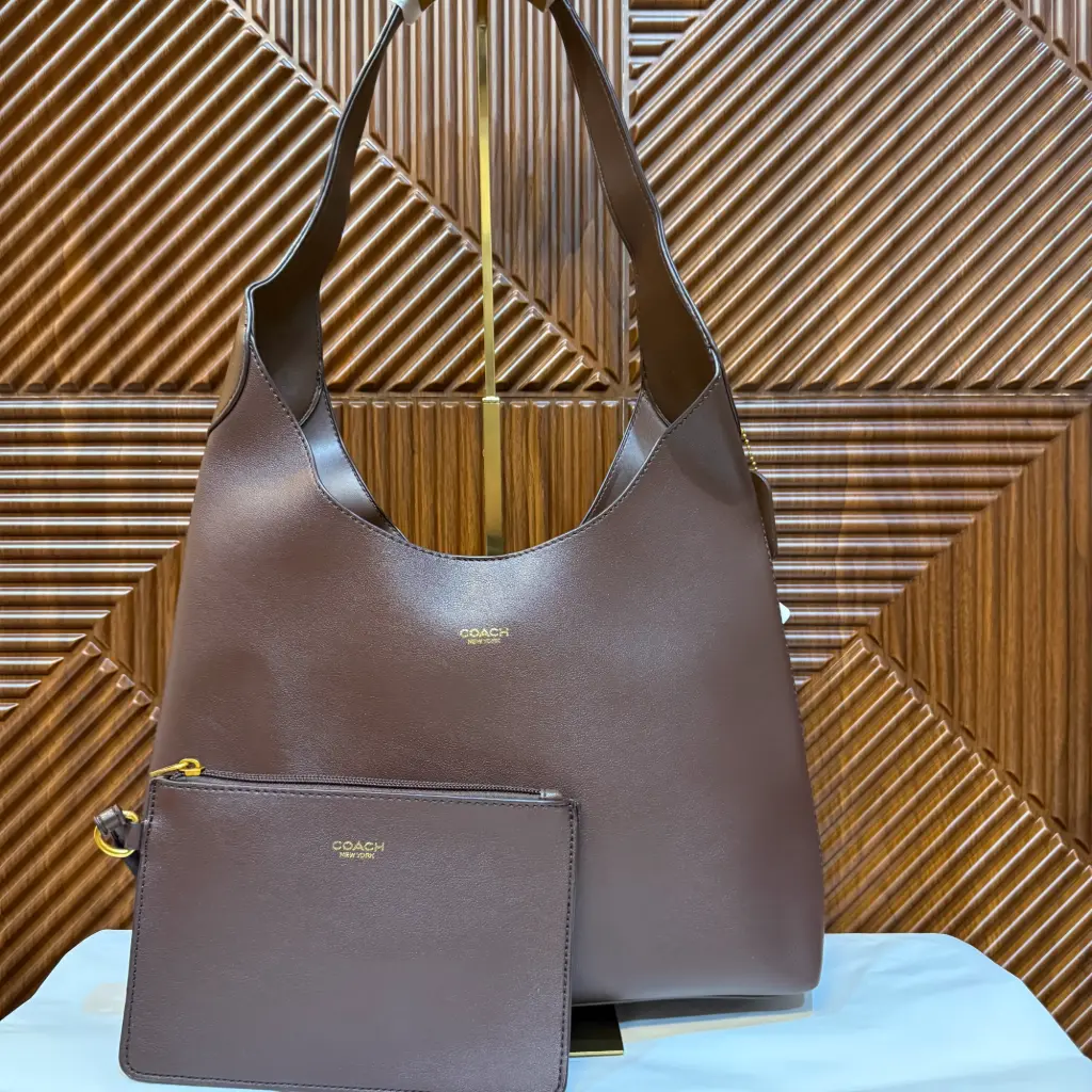 COACH Bolsa Shoulder Brooklyn 28 Café  Chocolate