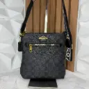 COACH Bolsa Crossbody Correa Ancha Negra Holograma