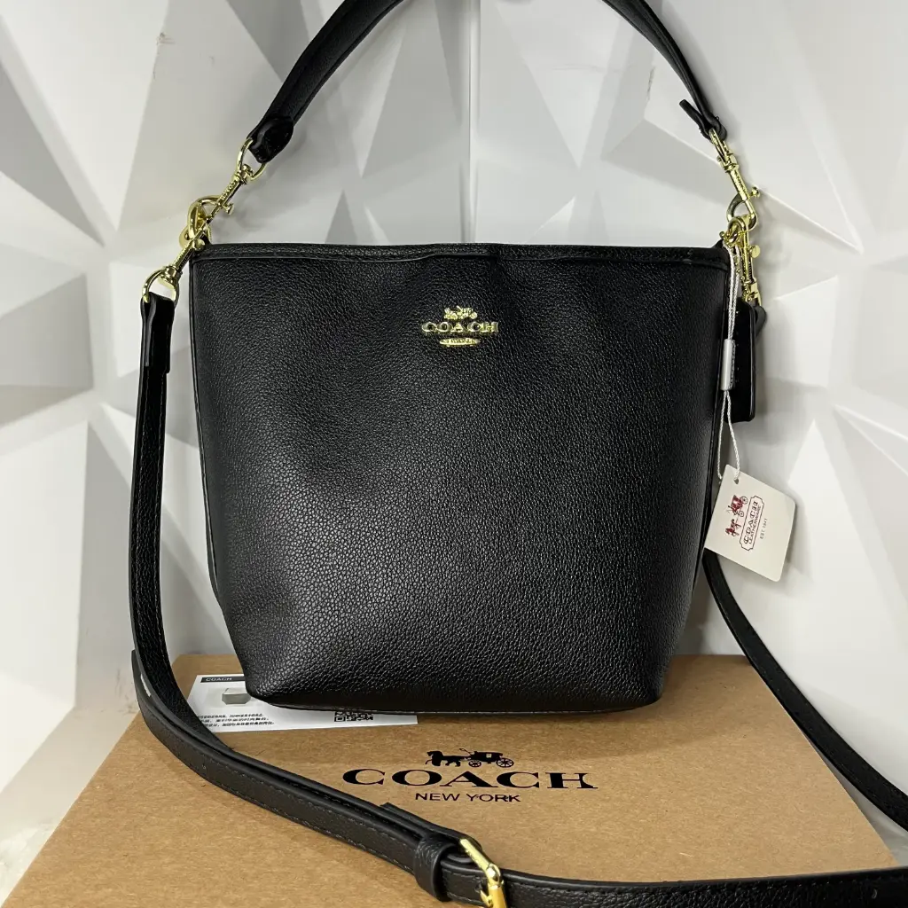 COACH Bolsa Bucket Crossbody Negra