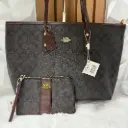 COACH Bolsa Tote Café Holograma c/Muñequera