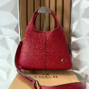 COACH Bolsa Shoulder Lana Roja