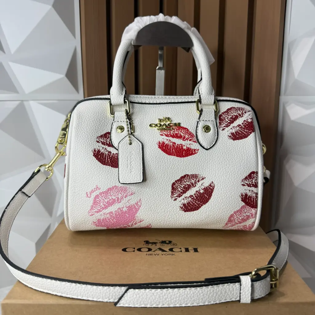 COACH Bolsa Speedy Besos Blanca