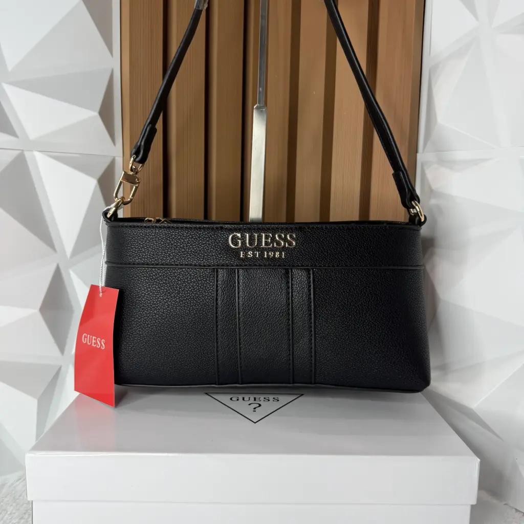 GUESS Bolsa de Hombro Negra