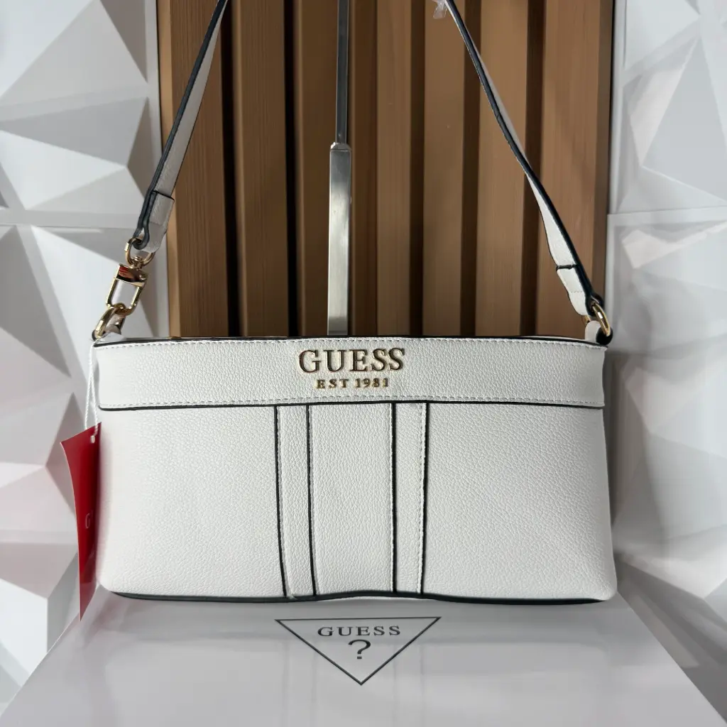 GUESS Bolsa de Hombro Blanca