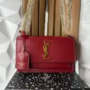 YSL Bolsa Sunset Crossbody Roja