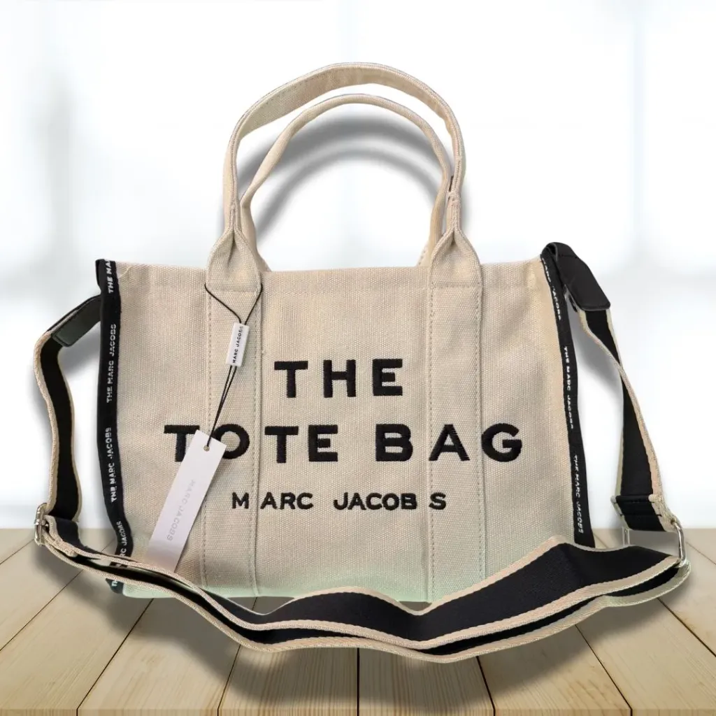 MARC JACOBS Bolsa Tote Bag Lona Blanca