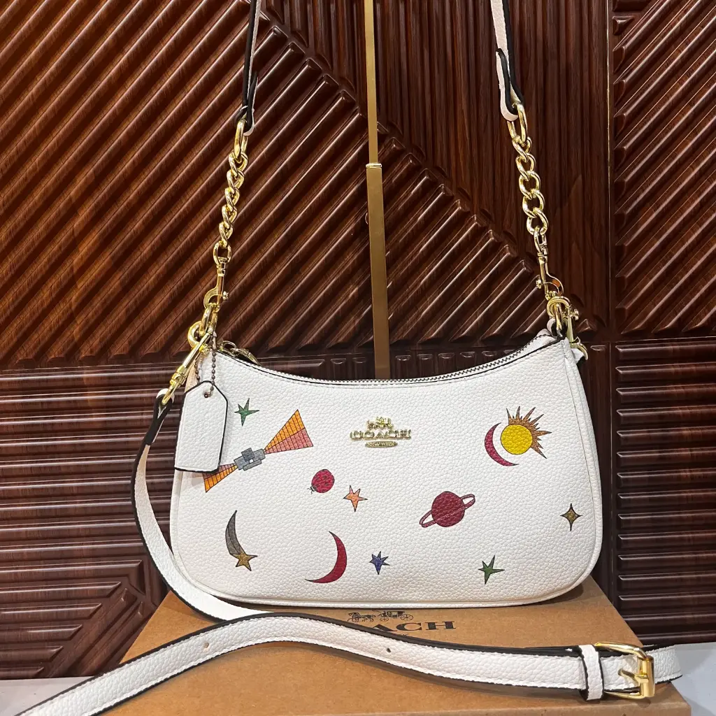 COACH Bolsa Teri Galaxia Blanca