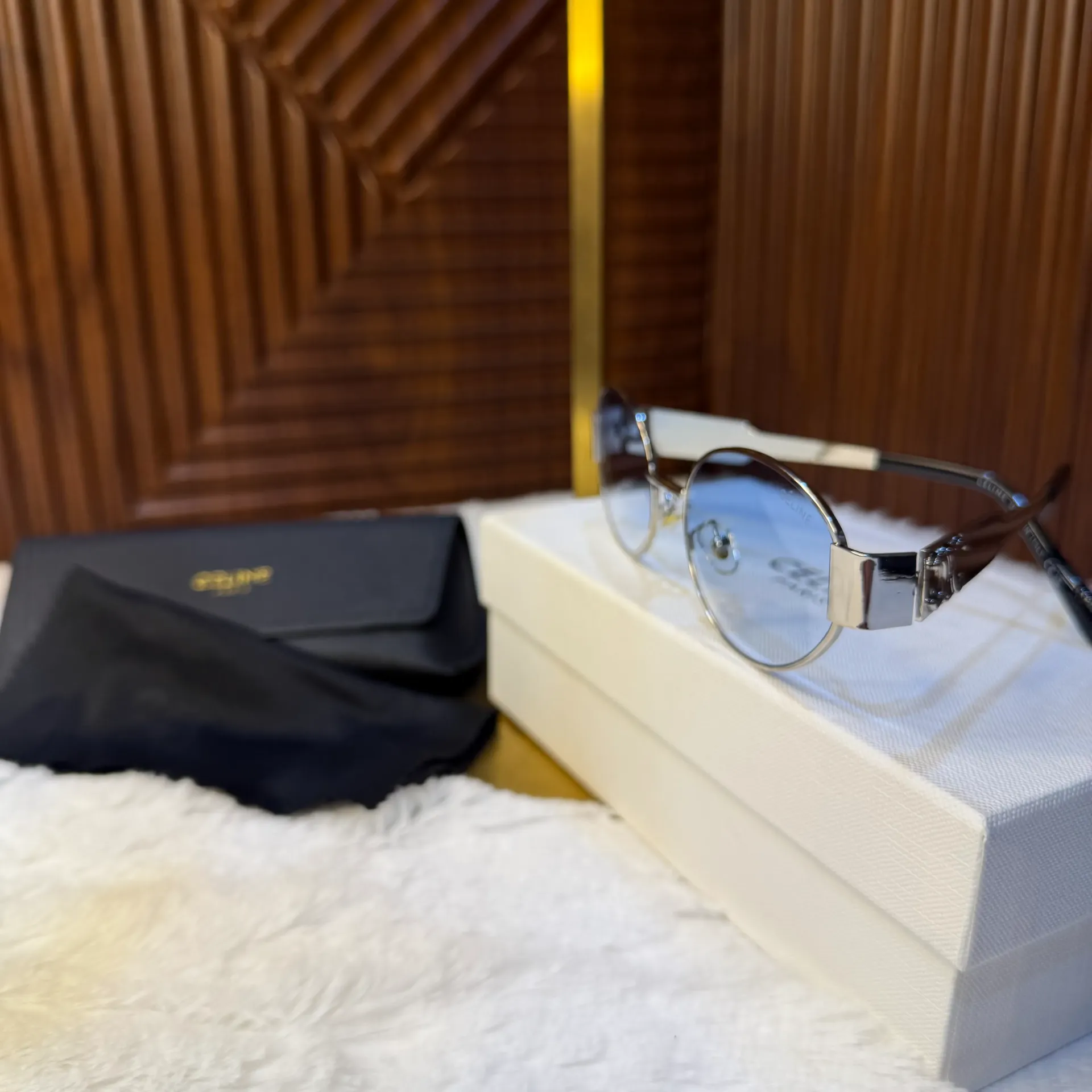 CELINE Lentes de Sol Cristal Azul