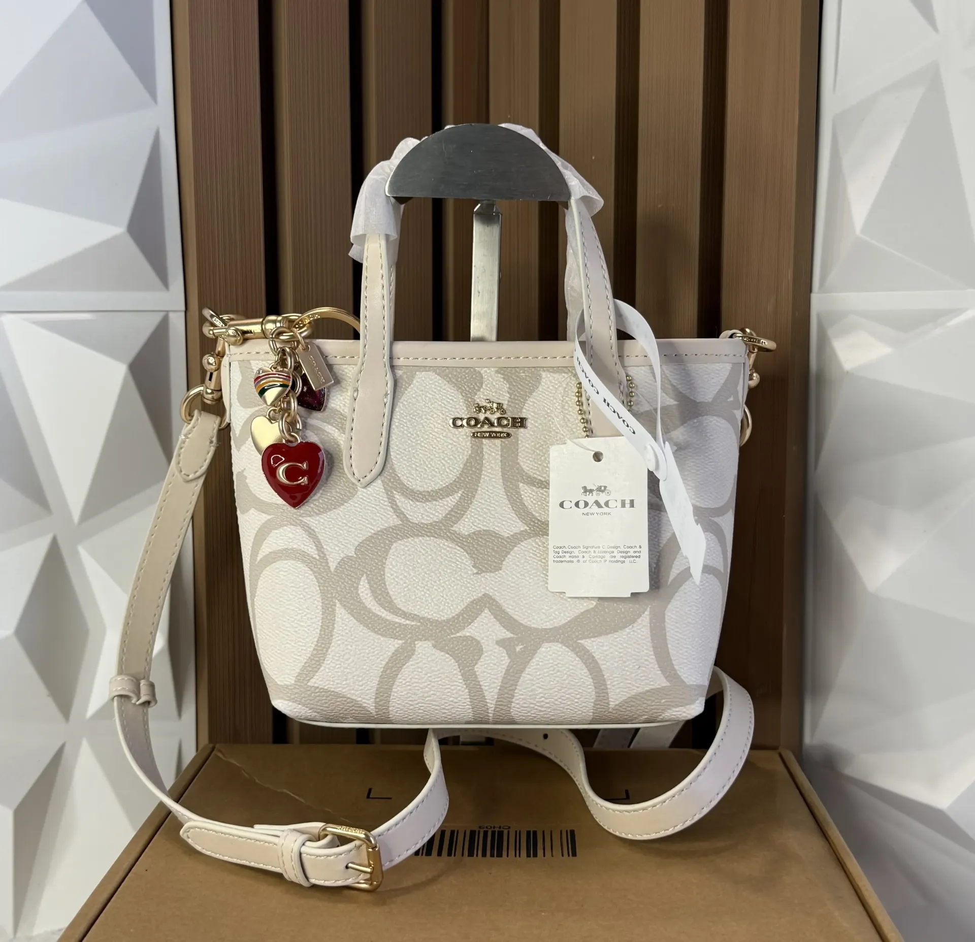 COACH Bolsa City Mini Tote Beige