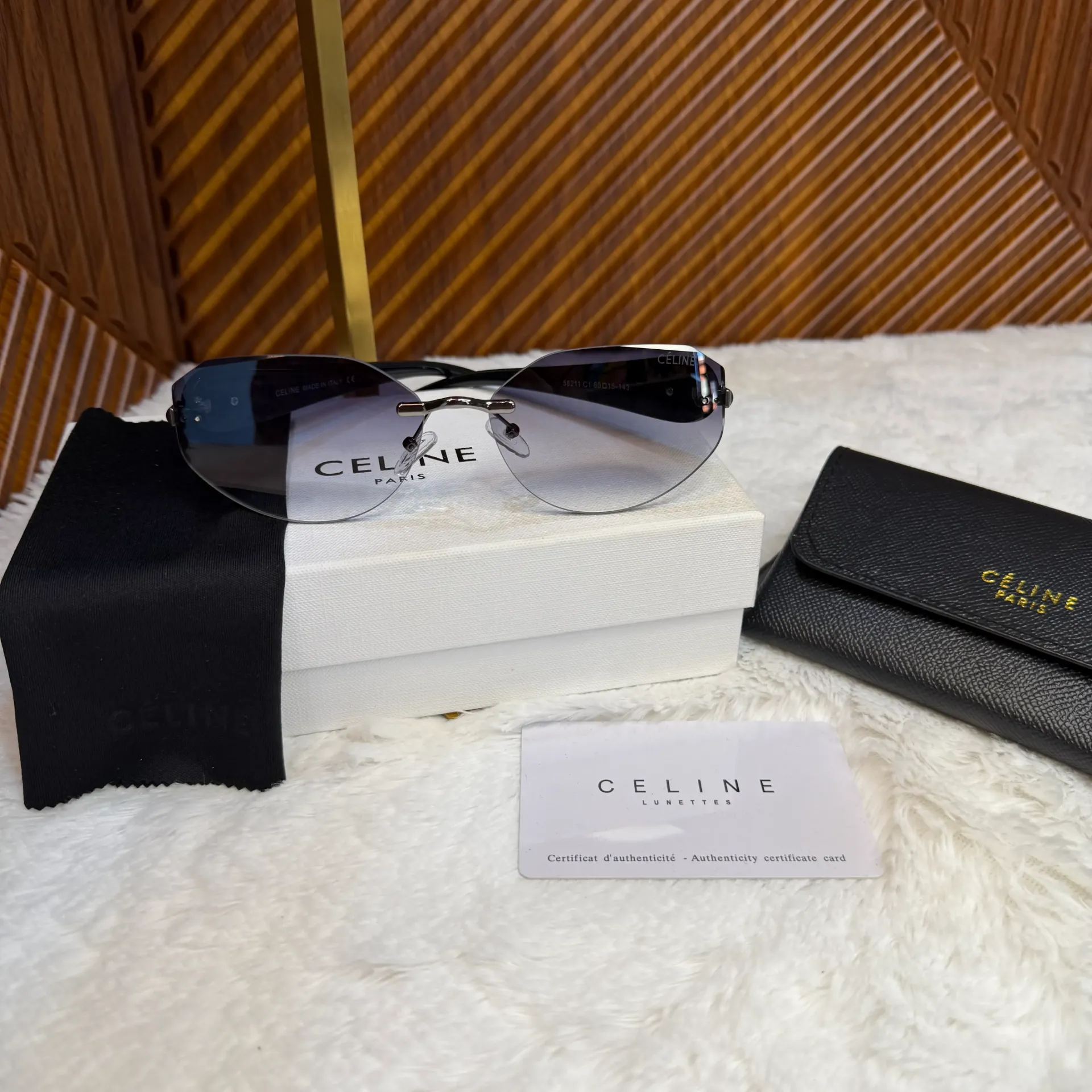 CELINE Lentes de Sol Cristal Gris