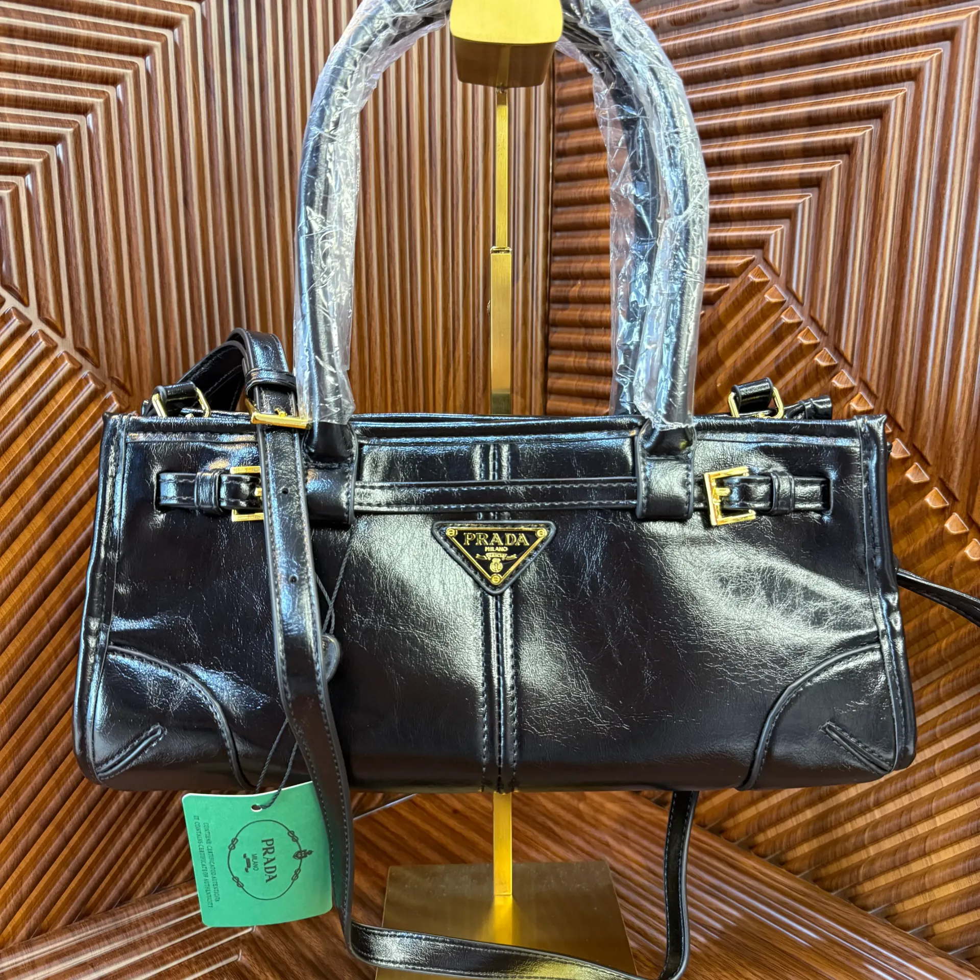 PRADA Bolsa Bonnie Mediana Negra