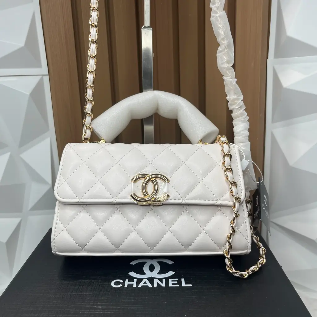 CHANEL Bolsa Mini Handle Blanca