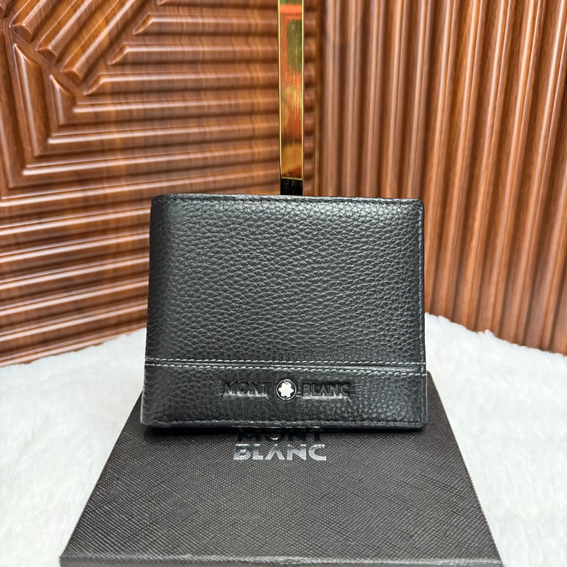 MONT BLANC Cartera Para Caballero Negra c/Logo