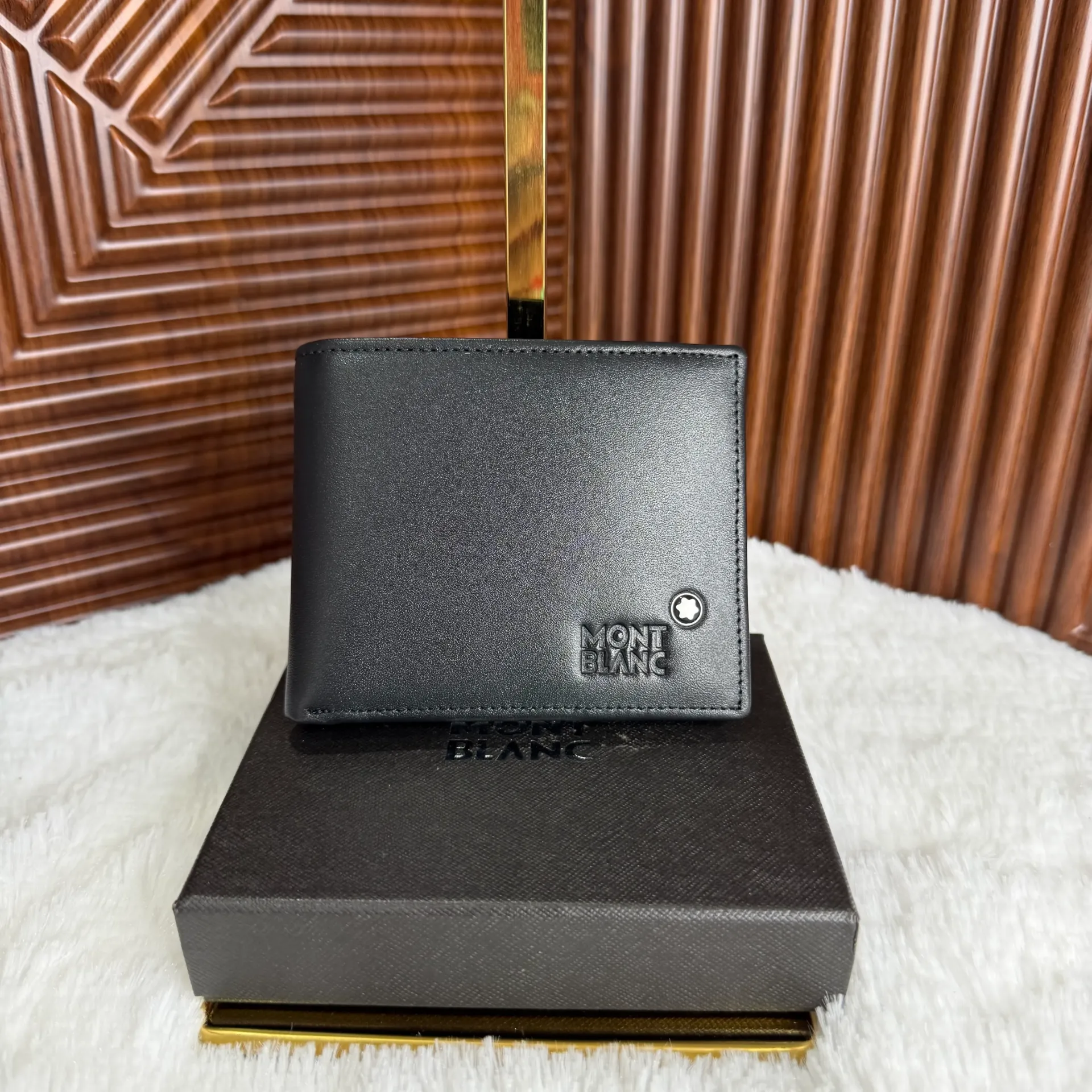 MONT BLANC Cartera Para Caballero Negra c/Logo