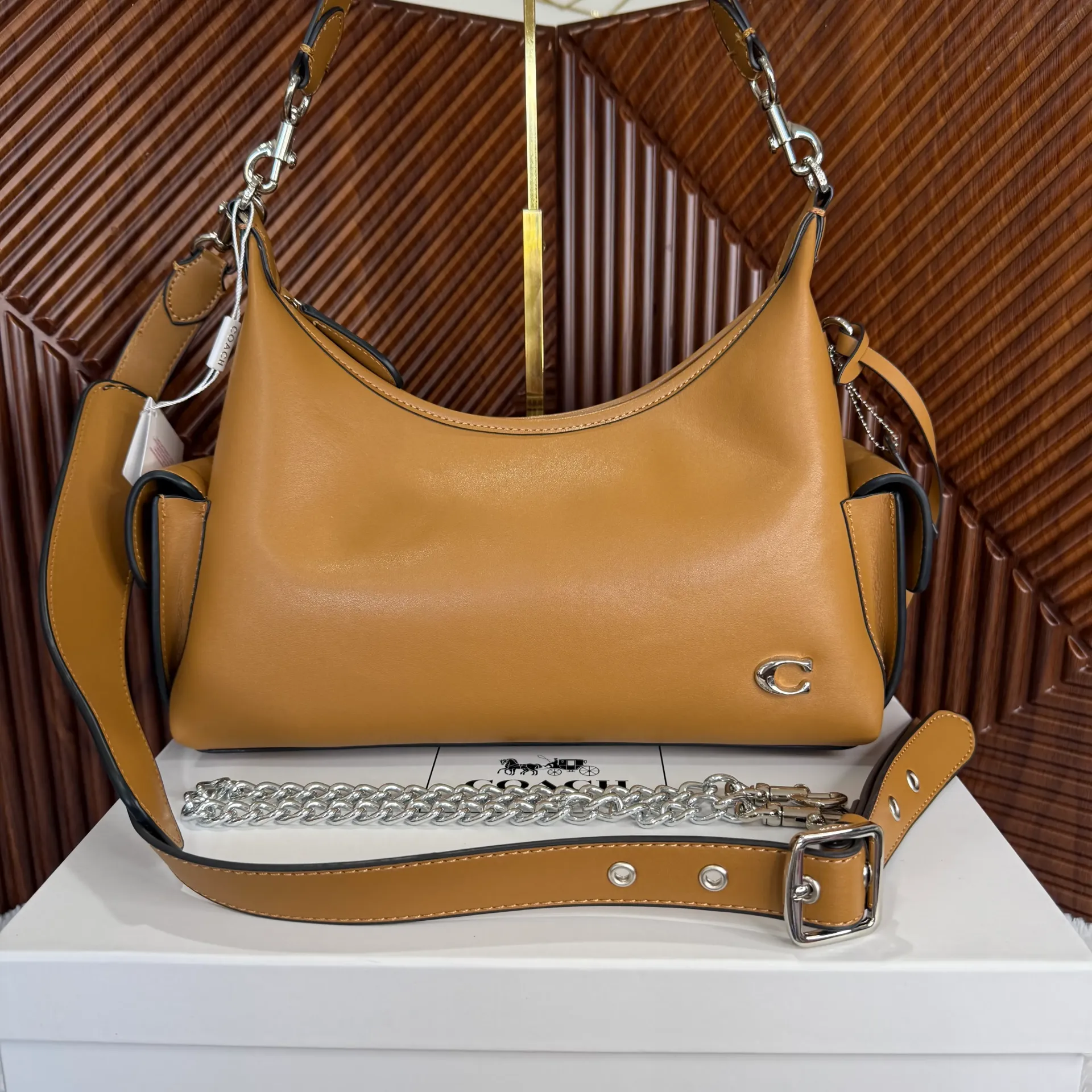 COACH Bolsa de Hombro Y Crossbody Miel