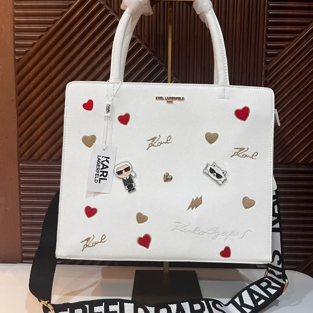 KARL LAGERFELD Bolsa Tote Pins Blanca