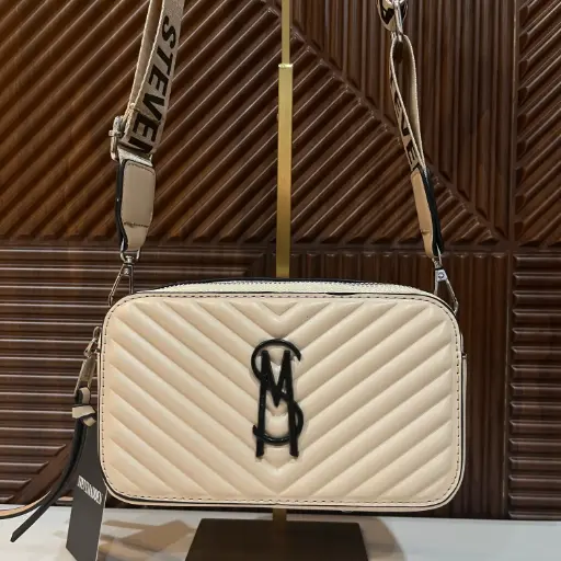 STEVE MADDEN Bolsa Camera Crossbody Beige
