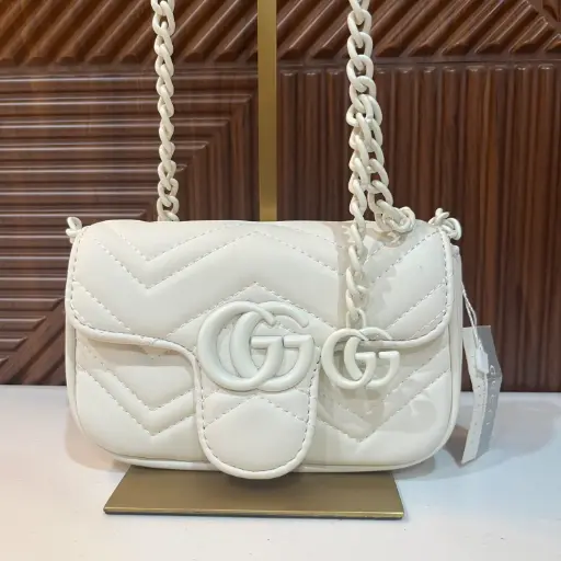 GUCCI Bolsa Mini Crossbody Blanca