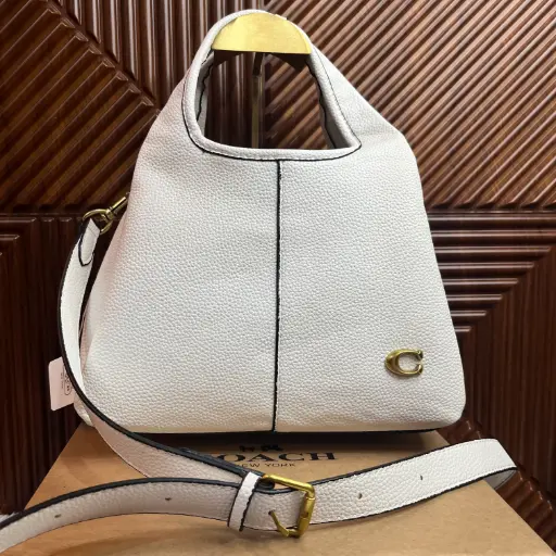 COACH Bolsa Shoulder Lana Blanca