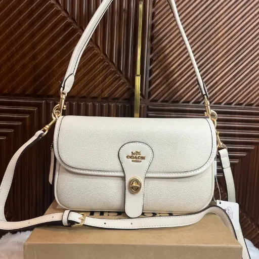 COACH Bolsa Hadley Shoulder Blanca