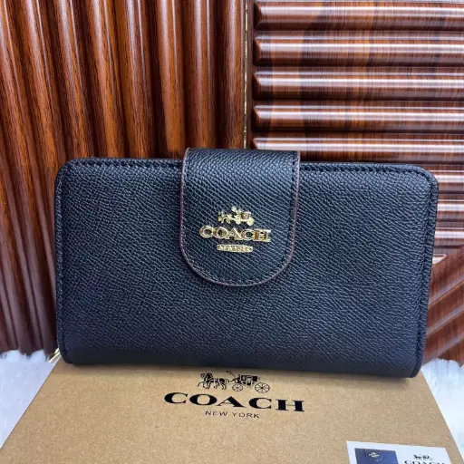 COACH Cartera Mediana Para Dama Color Negro