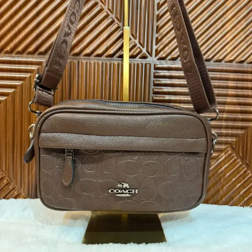 COACH Bolso Mensajero Cross body Café