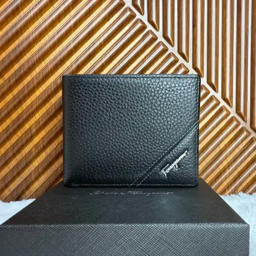 FERRAGAMO Cartera Para Caballero Negra
