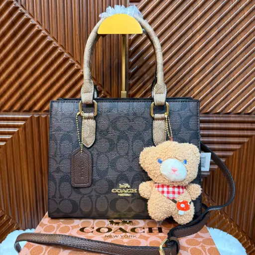 COACH Bolsa Maggie Café Holograma 